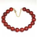  colier retro statement "Red Amber ". acetat acrilic. Italia anii' 80